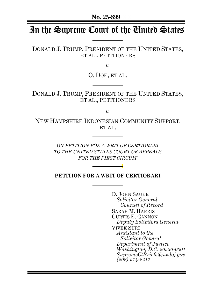 Original Supreme Court filing preview